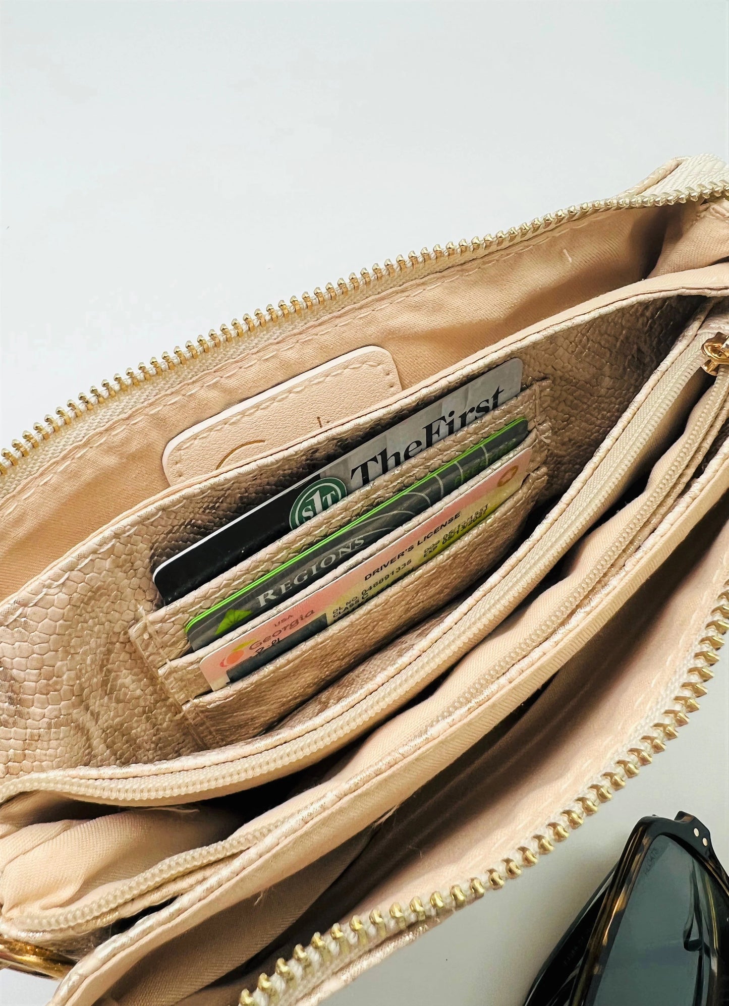 Metallic Gold Snake Crossbody Bag - HB169