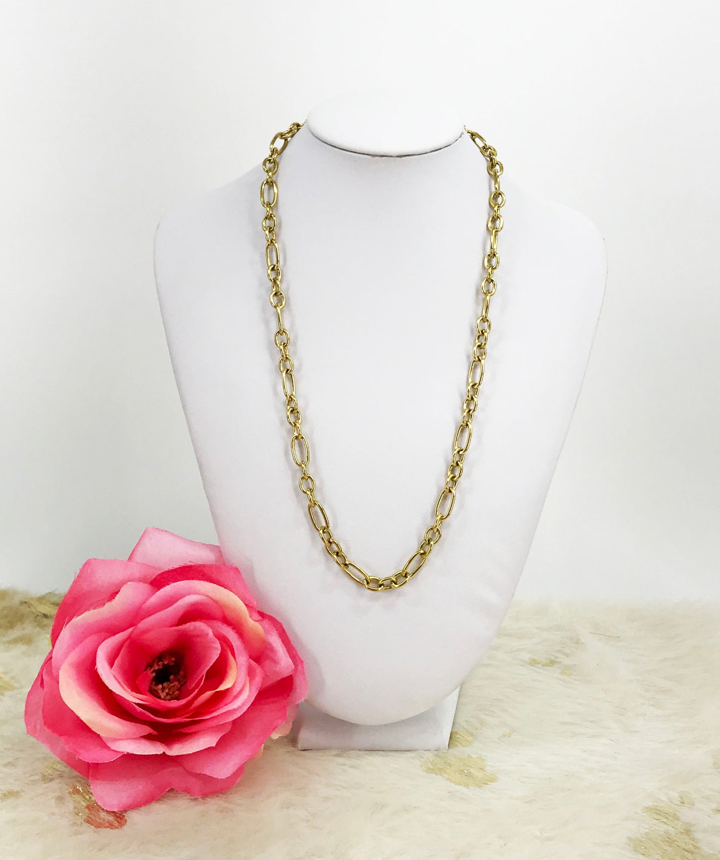 Stainless Steel Figaro Chain Necklace - N772