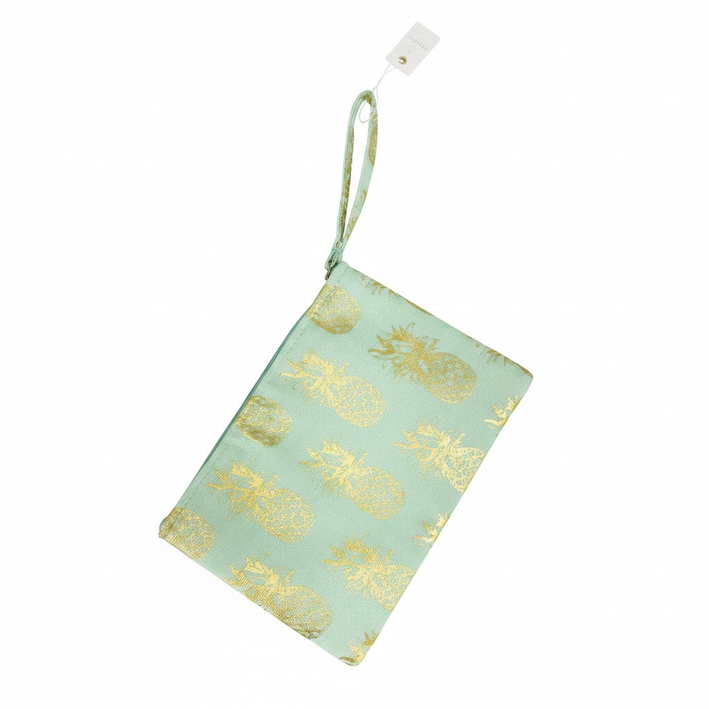 Mint & Gold Foil Pineapple Pouch