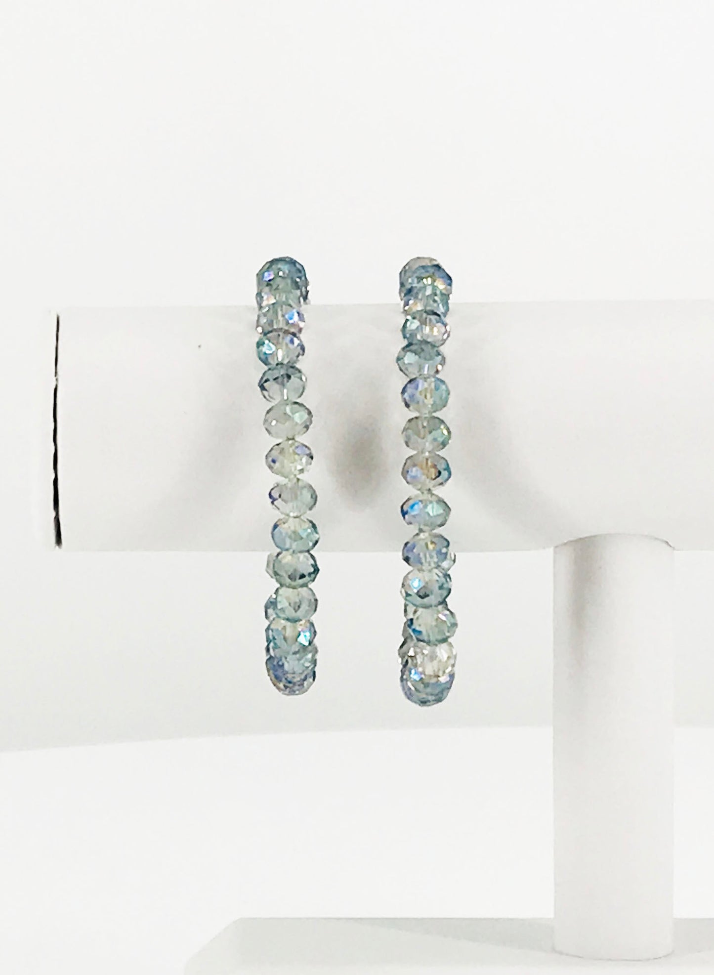 Abacus Turquoise Glass Bead Stretchy Bracelet