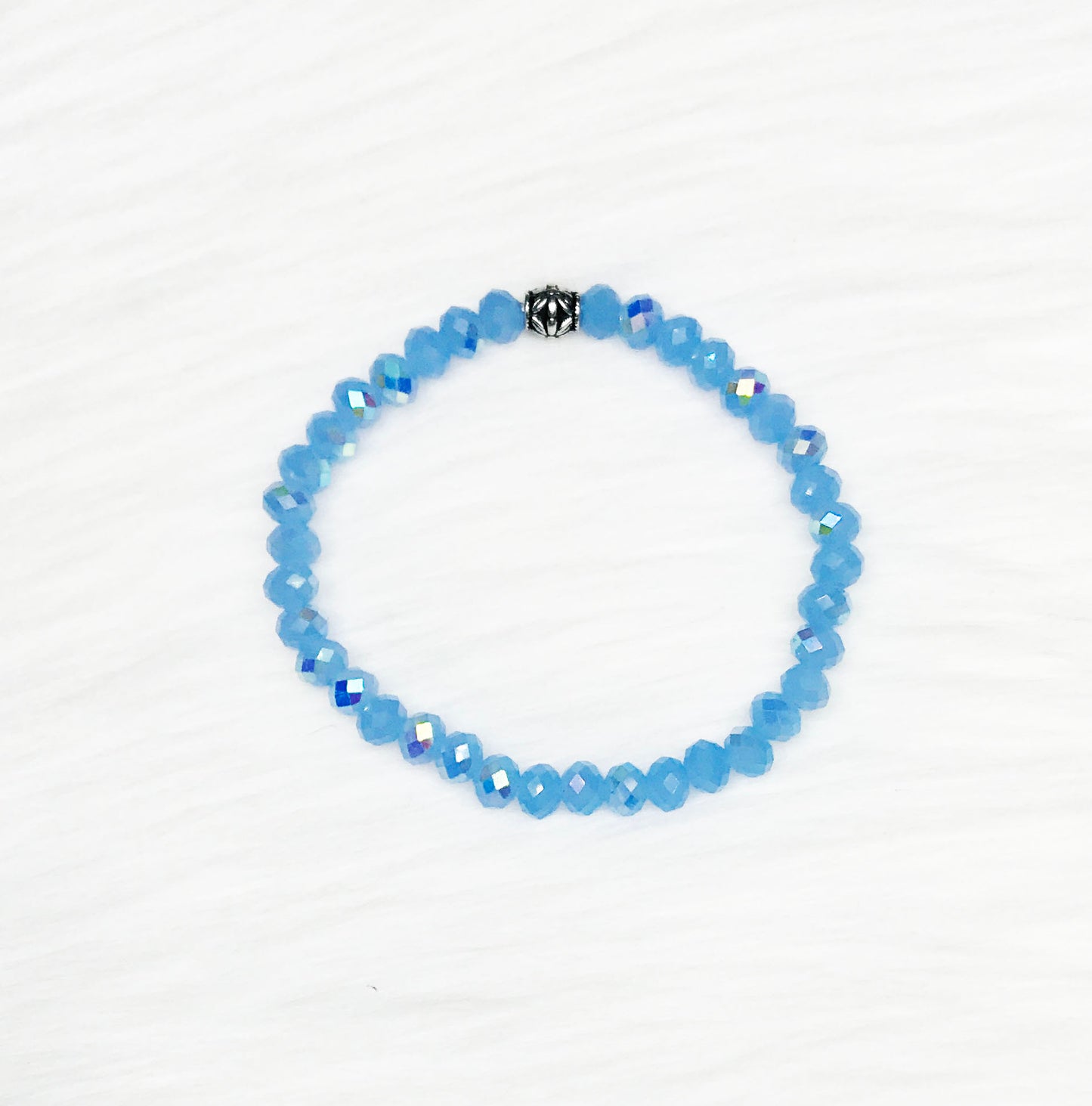 Glass Bead Stretchy Bracelet - B1557