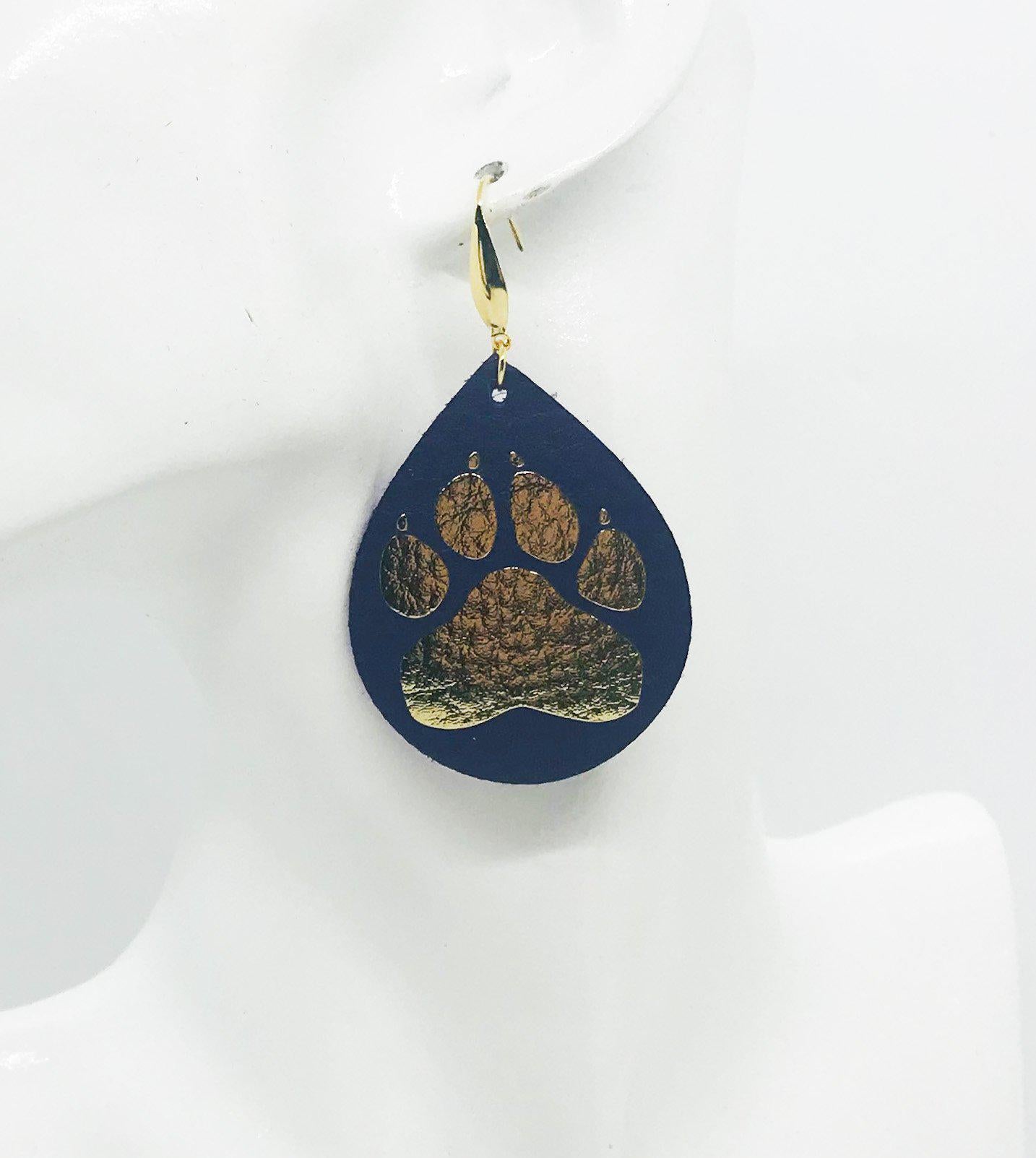 LSU Themed Leather Earrings - E19-1022