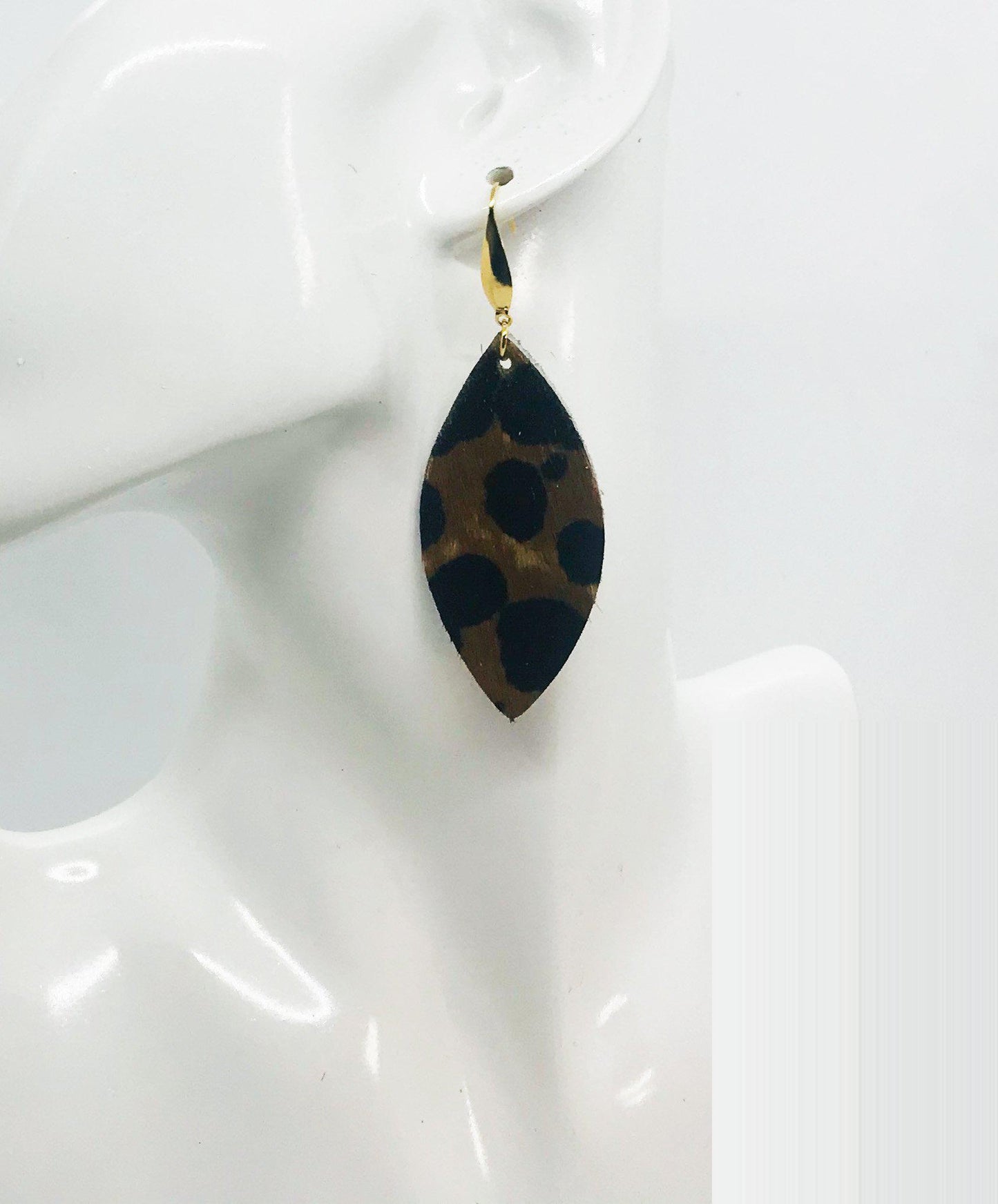 Hair On Leather Earrings - E19-1496