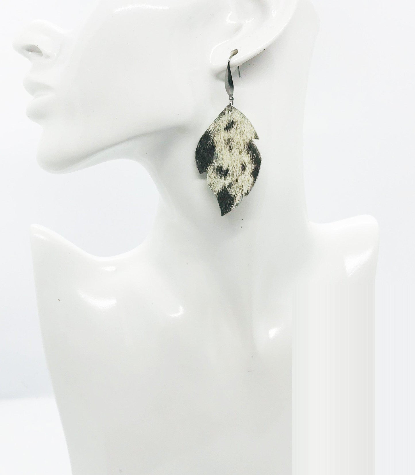 Driftwood Spot Feather Earrings