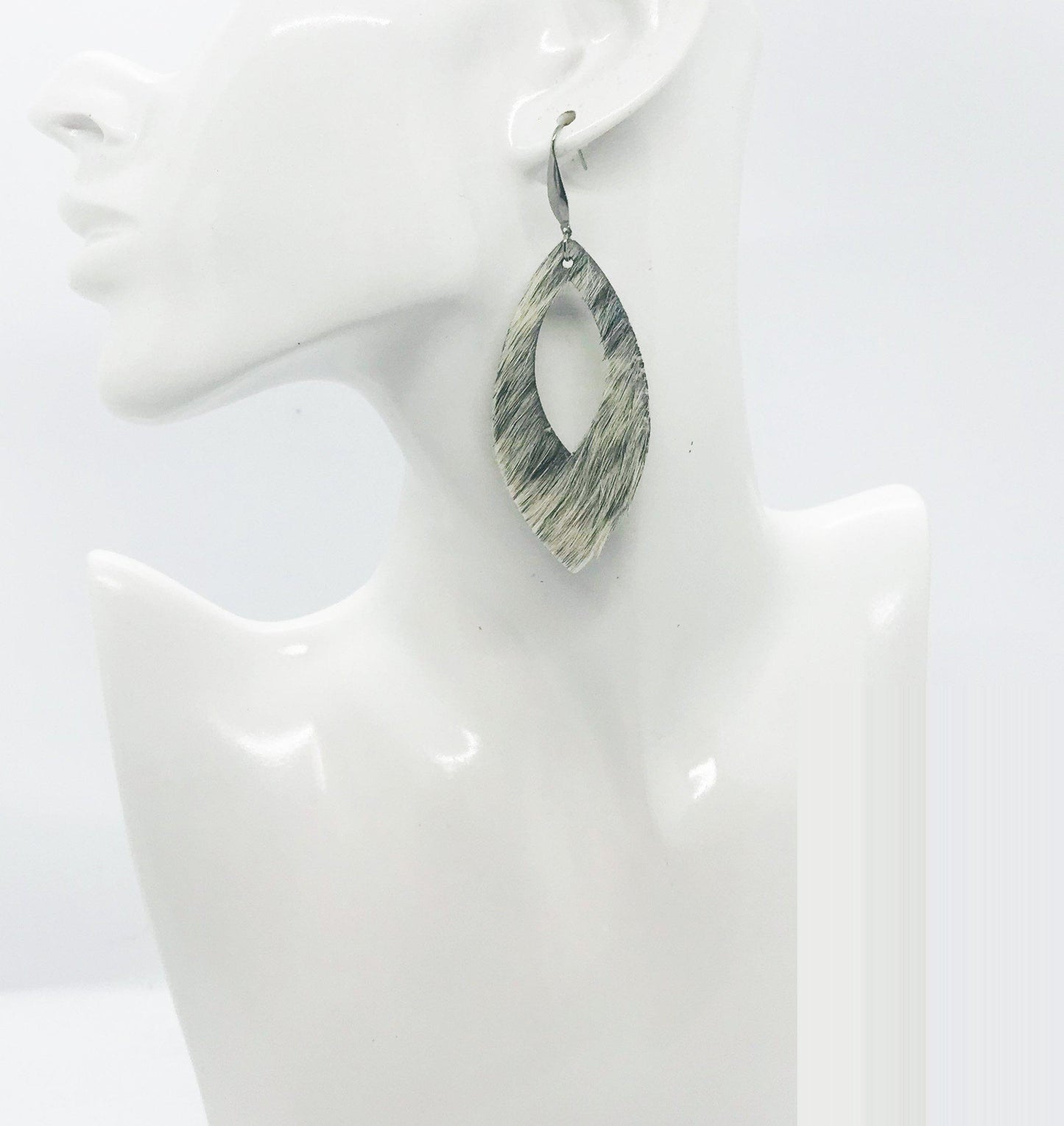 Hair On Leather Earrings - E19-1713