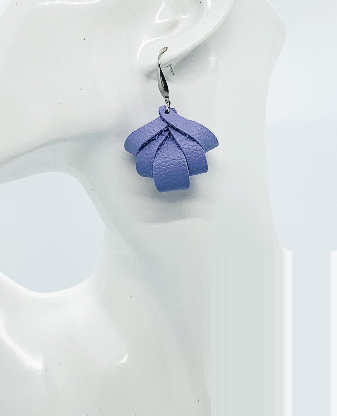 Lilac Genuine Leather Earrings - E19-1817