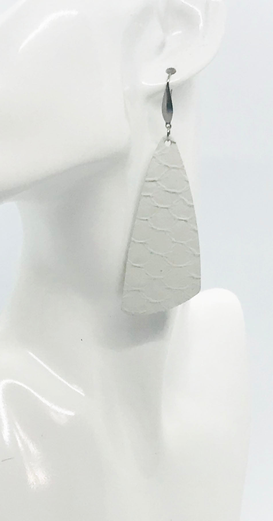 Gray Snake Leather Earrings - E19-2154