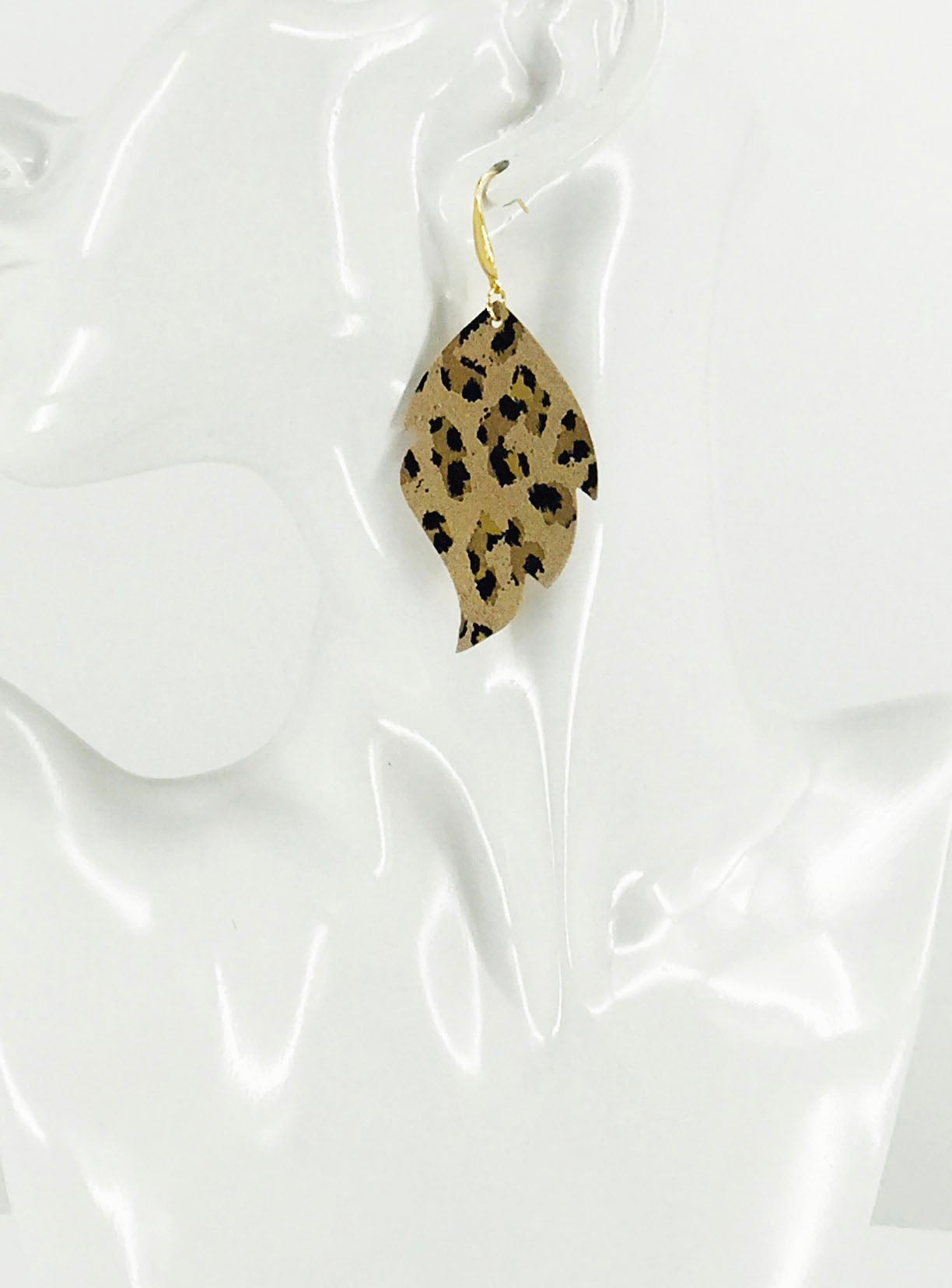 Natural Leopard Lambskin Leather Earrings - E19-2675