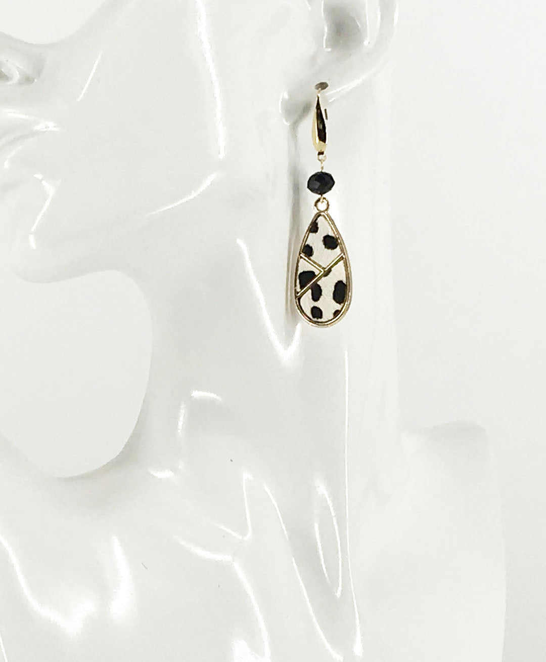 Savanna Spot Beaded Pendant Earrings