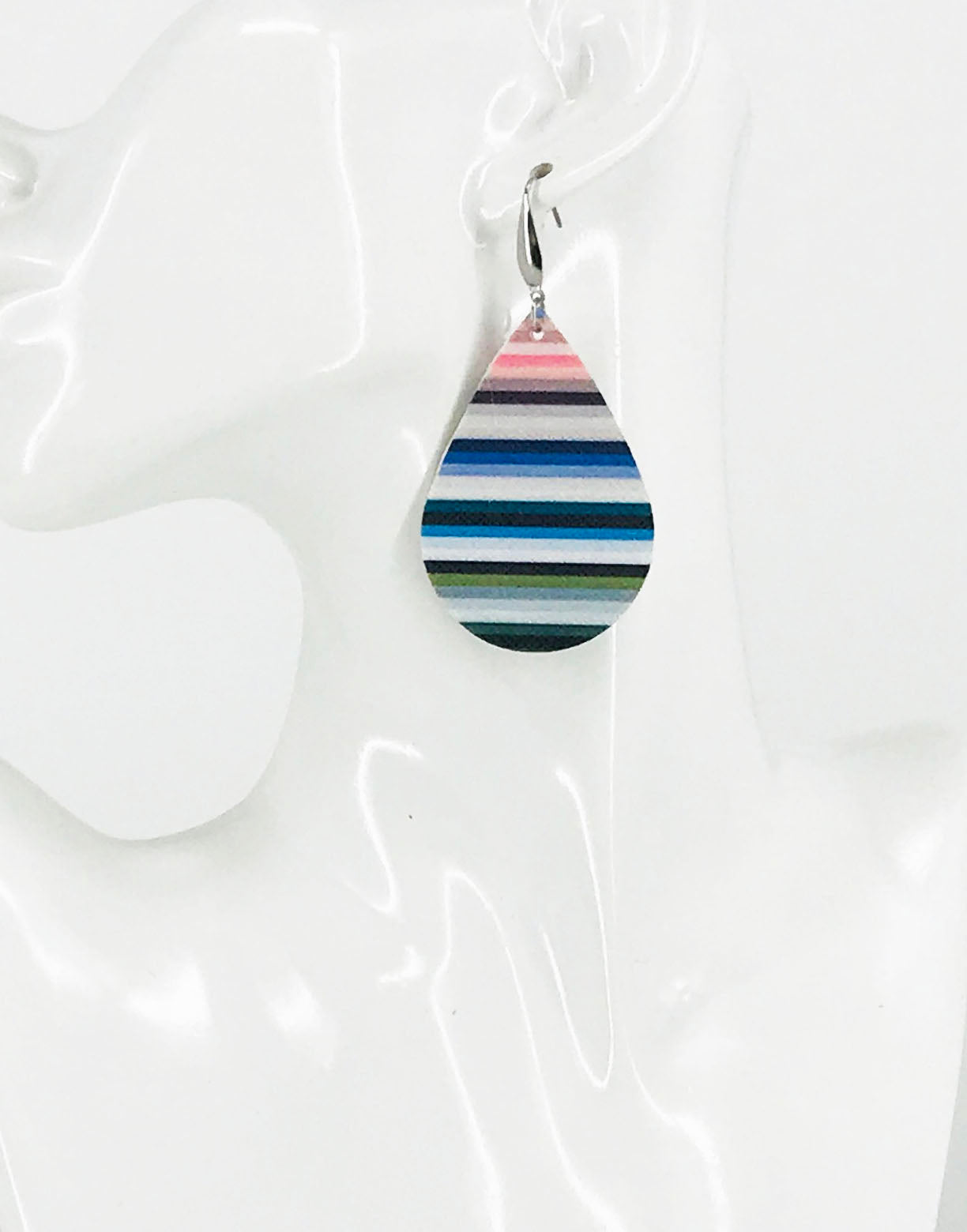 Striped Faux Leather Earrings - E19-2985