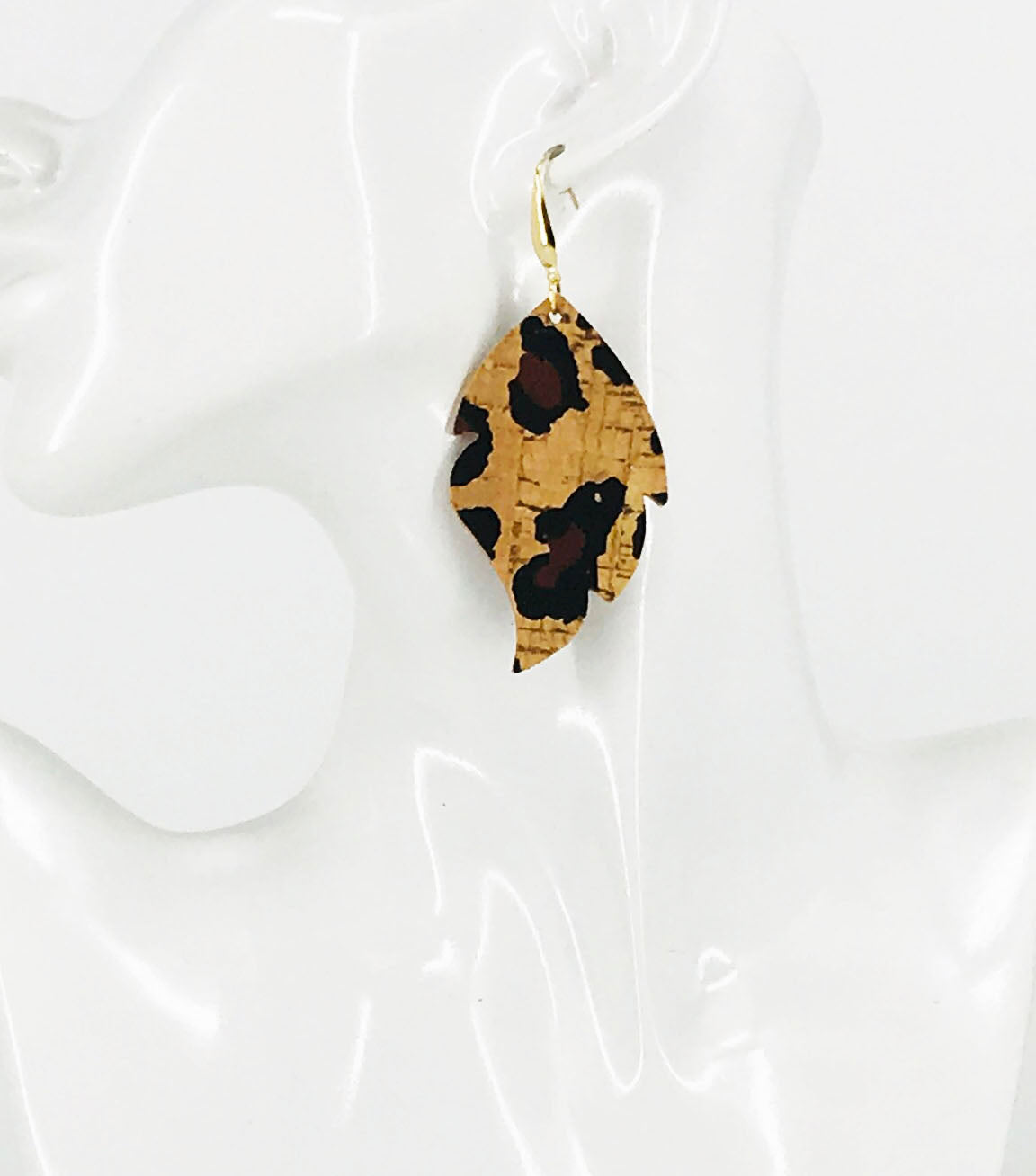 Chocolate Leopard Cork Earrings - E19-3017
