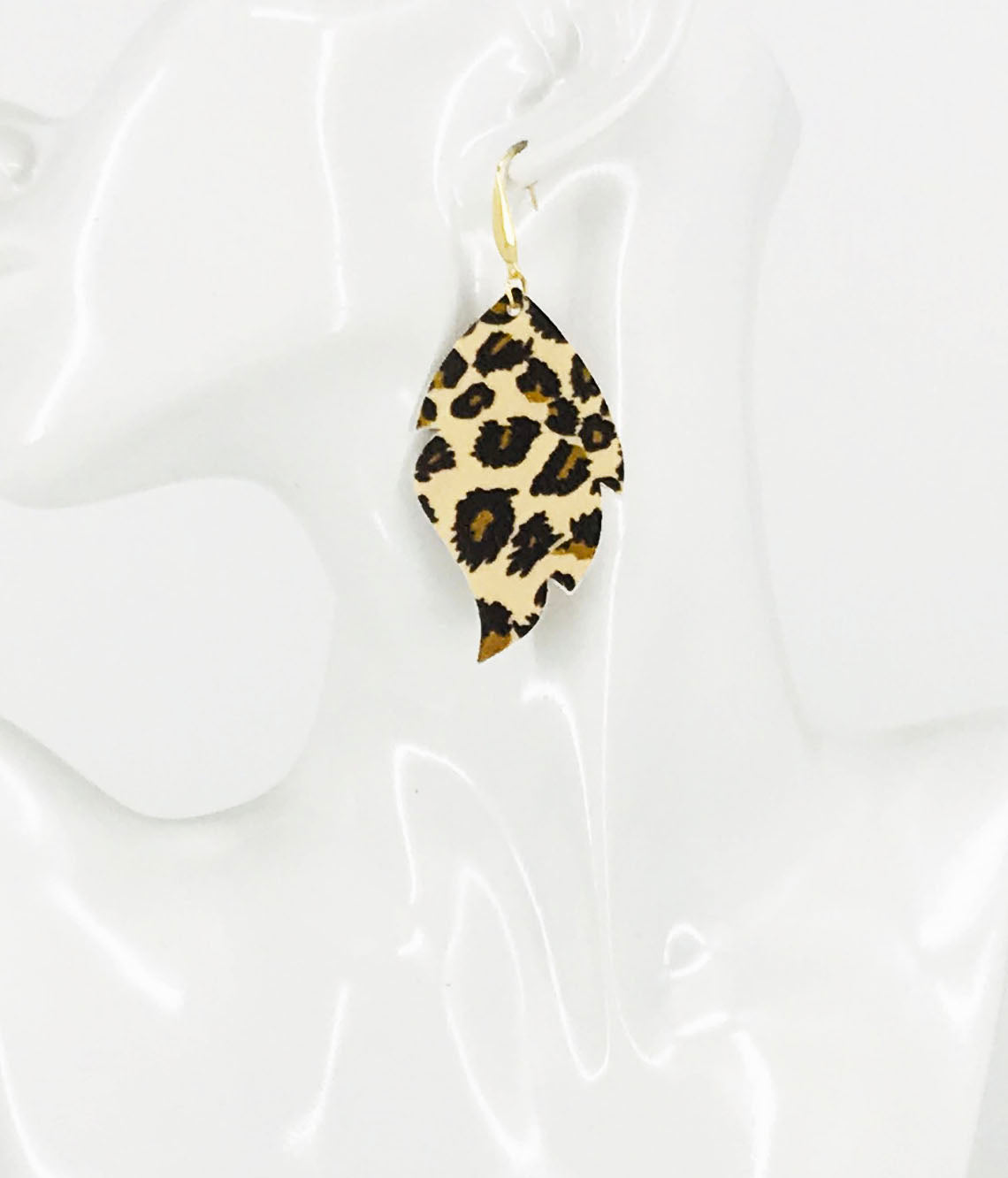 Cheetah Print Faux Leather Earrings - E19-3043