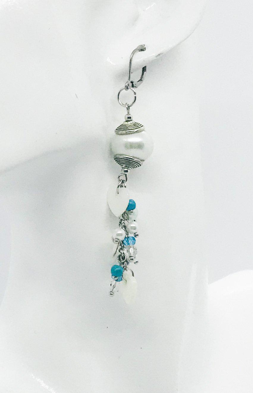 Glass Bead Dangle Earrings - E19-304