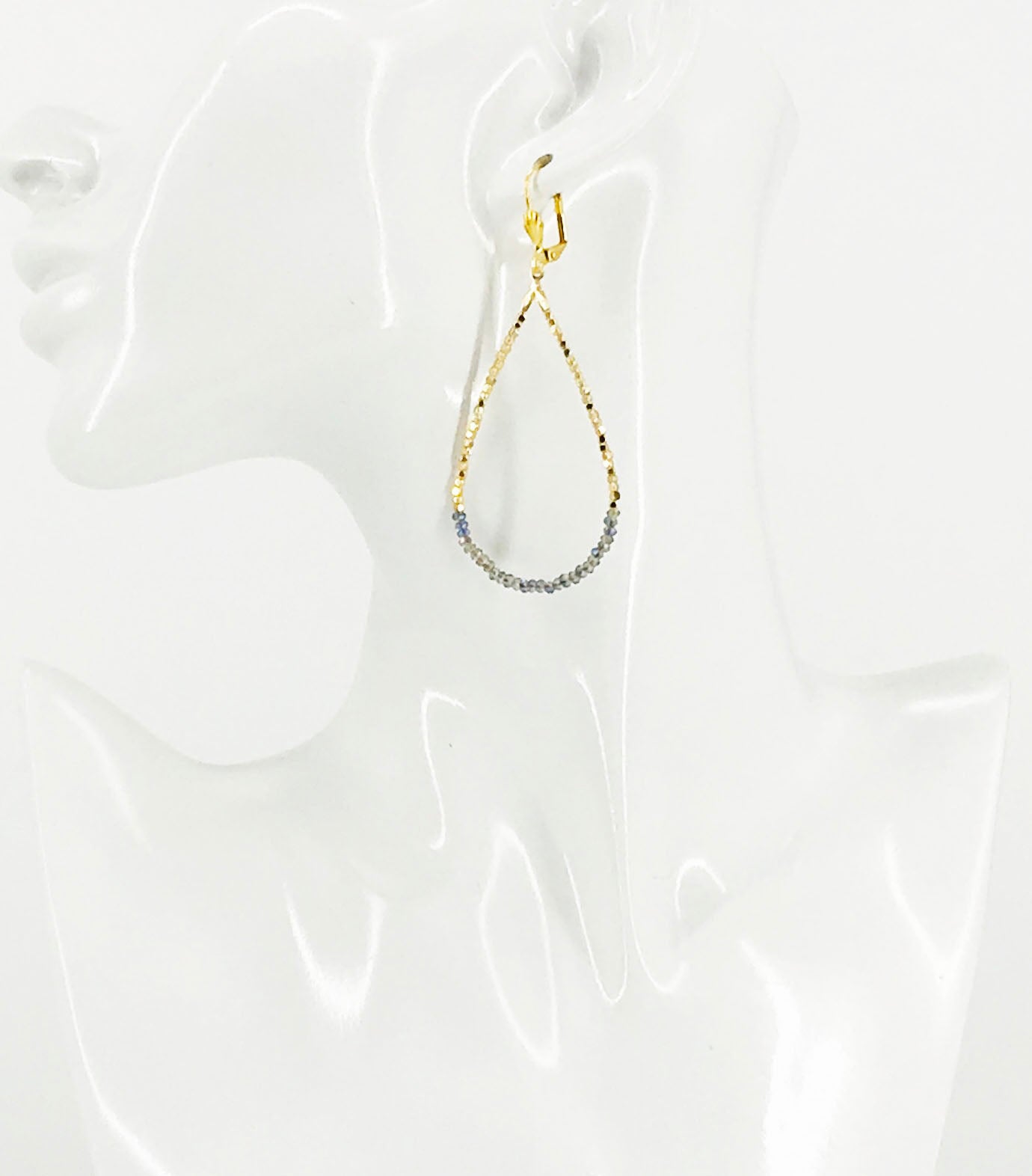 Glass Bead Pendant Earrings - E19-3342