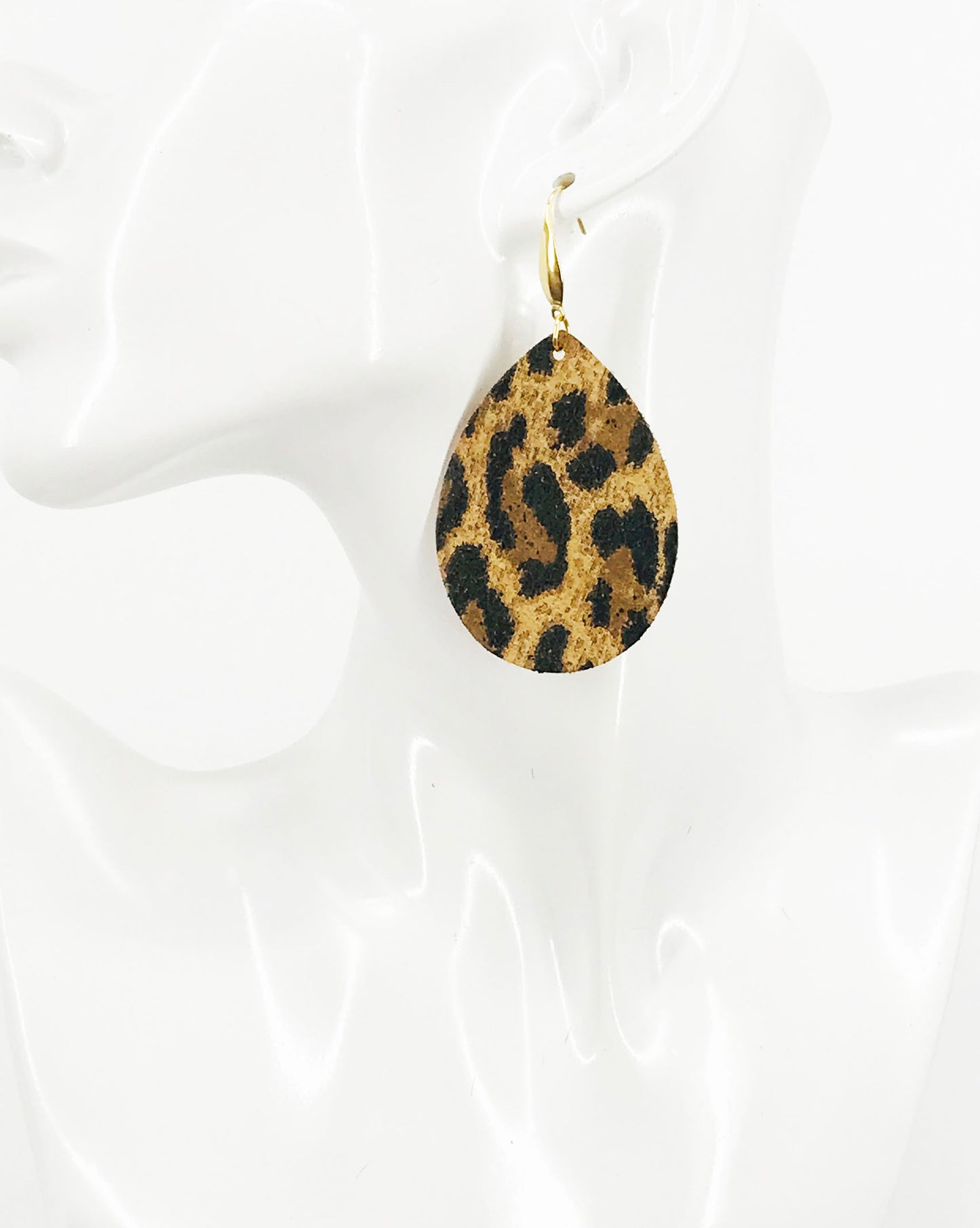Mini Cheetah Suede Leather Earrings - E19-3527