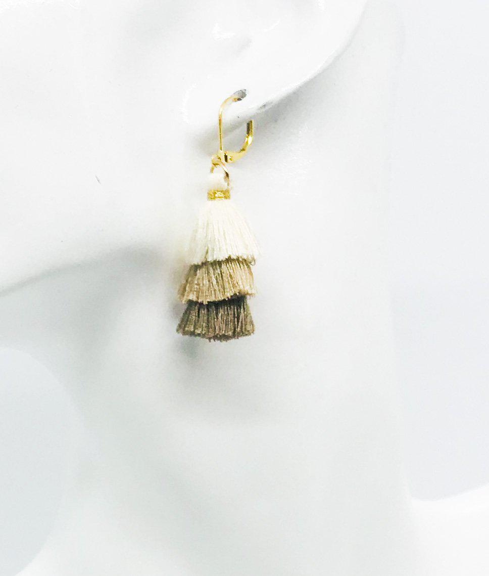 Tri-Colored Tassel Earrings - E19-650