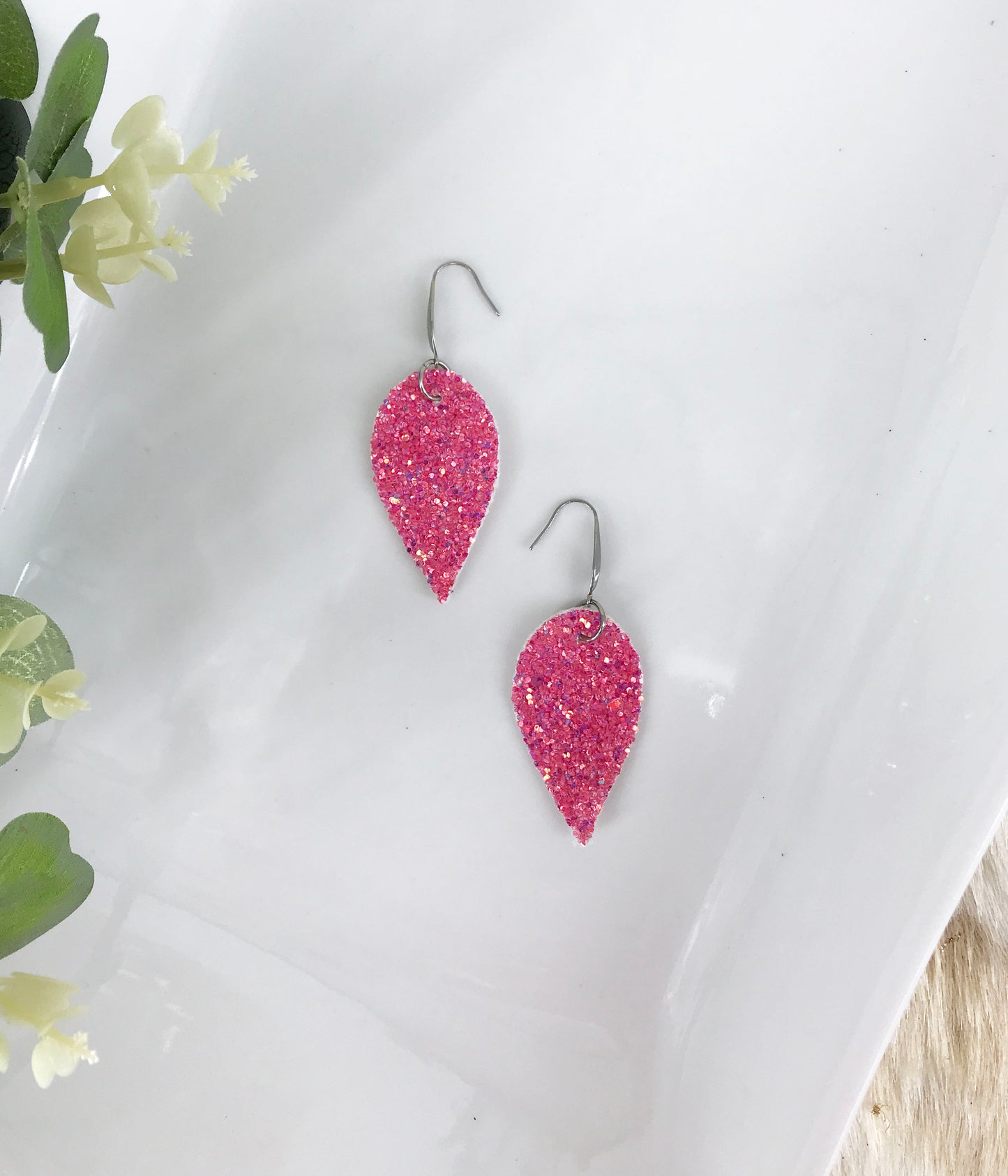 Small Chunky Glitter Earrings - E481