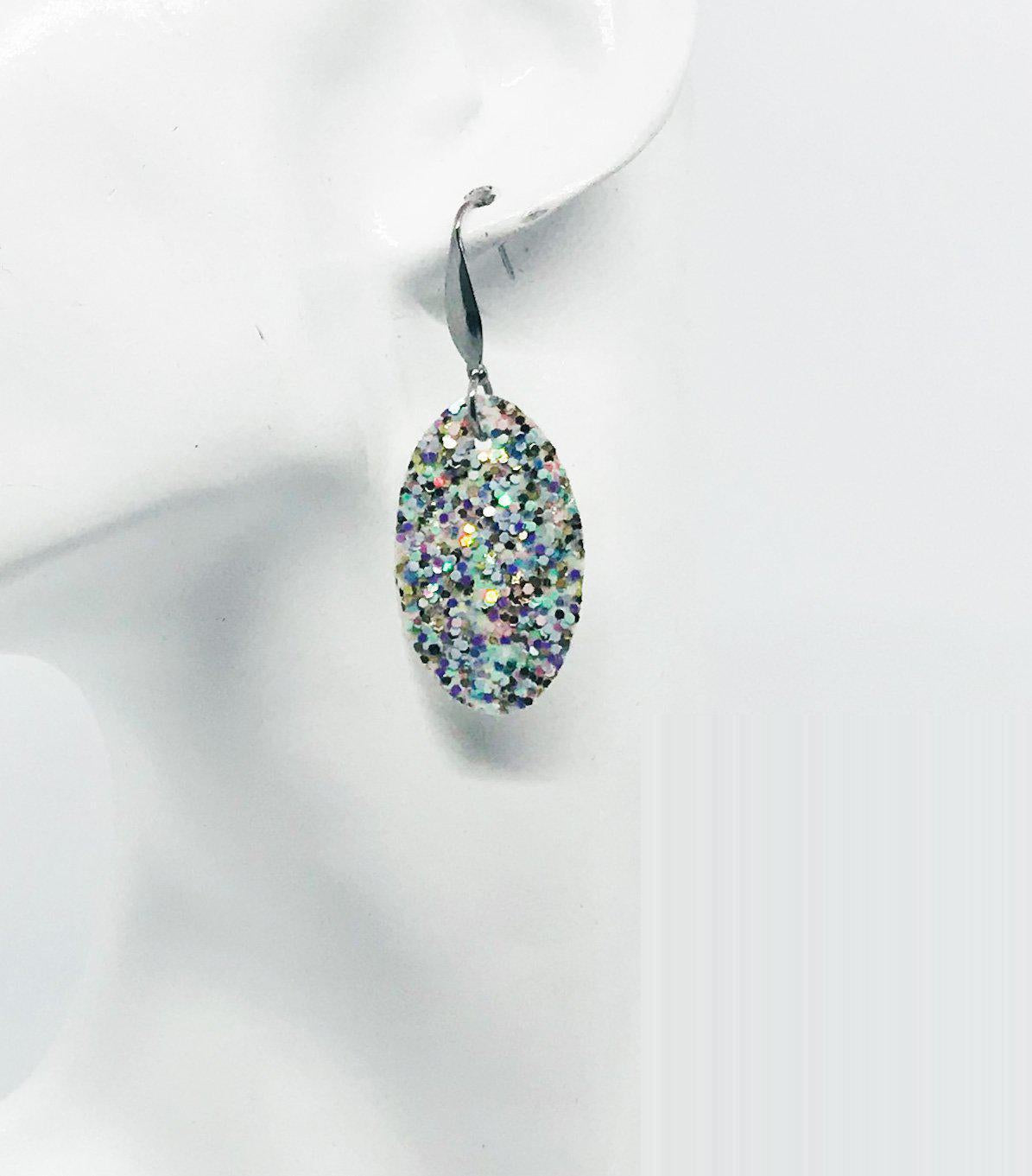 Small Chunky Glitter Earrings - E510