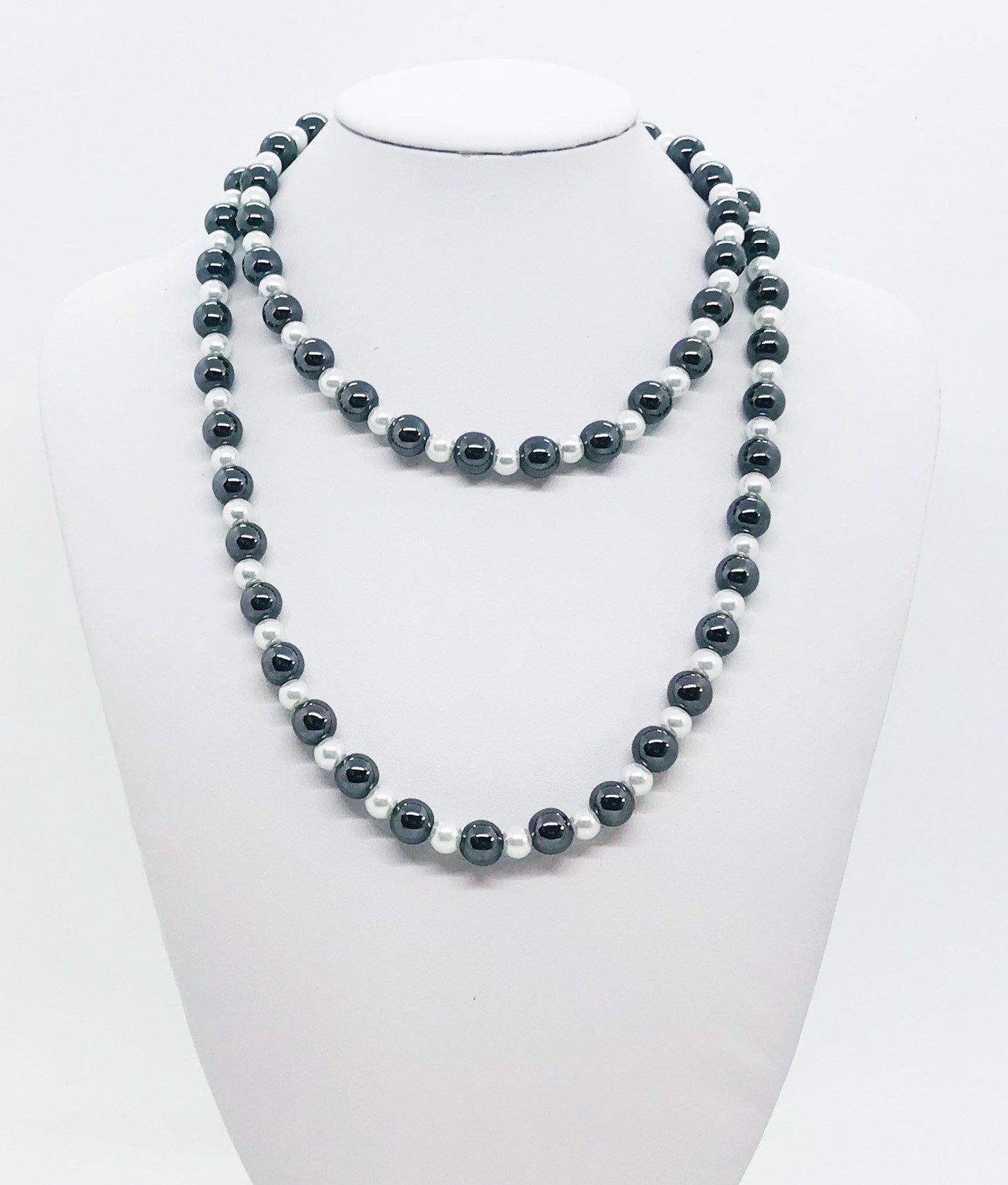 32" Glass Pearl Necklace - N243
