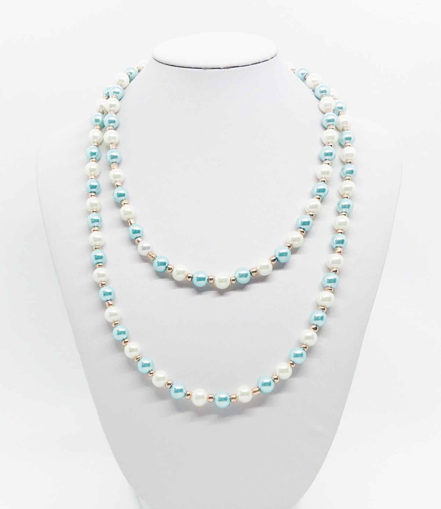 36" Glass Pearl Necklace - N246