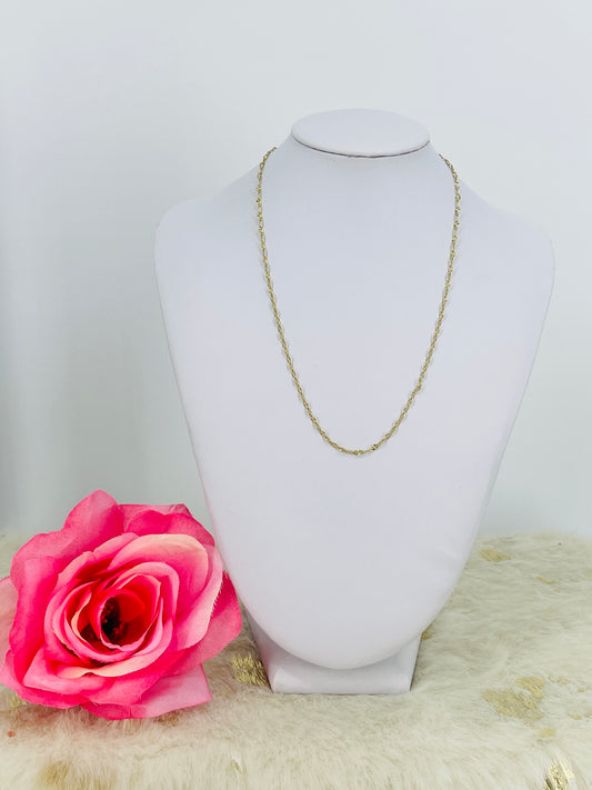 18" Gold Stainless Steel Oval Link Chain Necklace