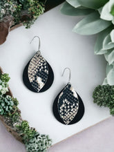 Load image into Gallery viewer, Layered Genuine Leather Earrings - E19-1025