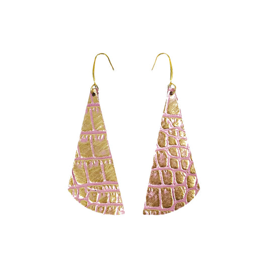 Blush Gold Statement Drop Earrings
