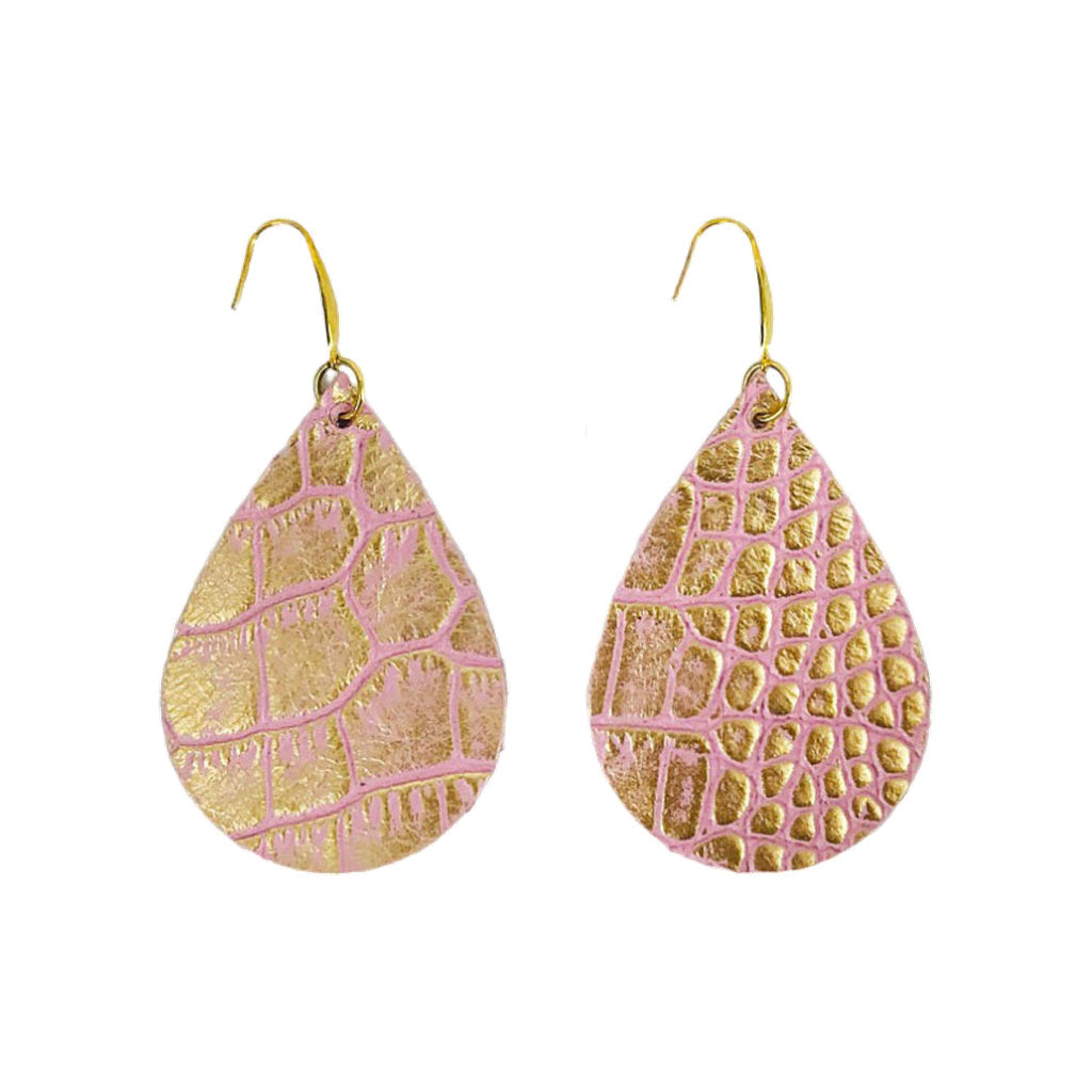 Blush Gold Teardrop Earrings