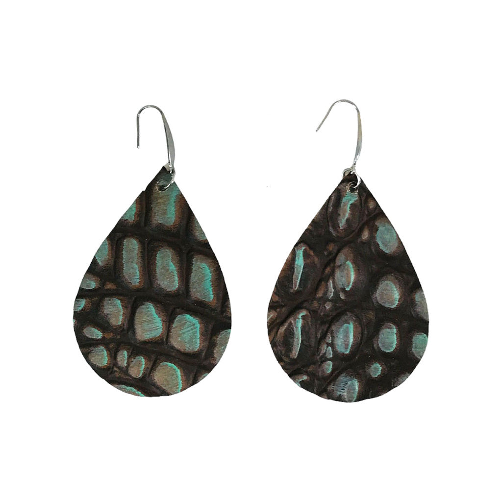 Cocoa Turquoise Teardrop Earrings