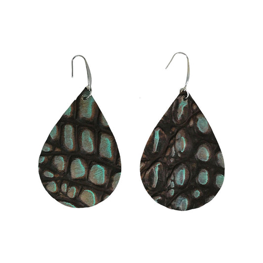 Cocoa Turquoise Teardrop Earrings