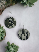 Load image into Gallery viewer, Jungle Gray Camo Leather Earrings - E19-1049