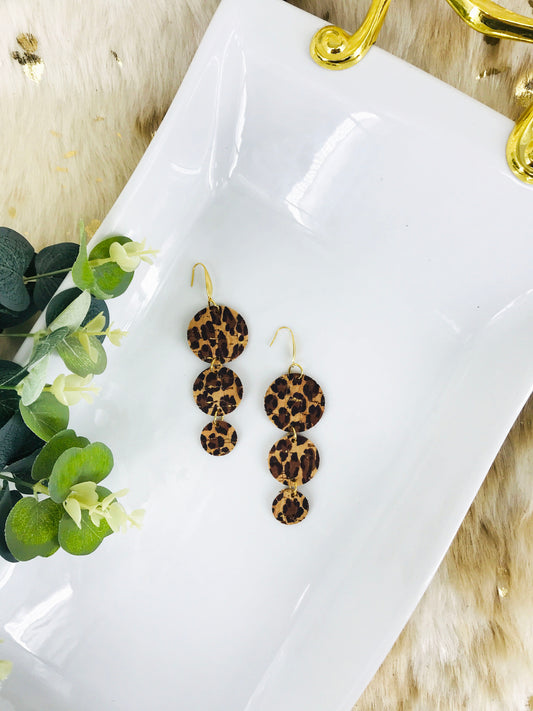 Cork on Leather Earrings - E19-1054