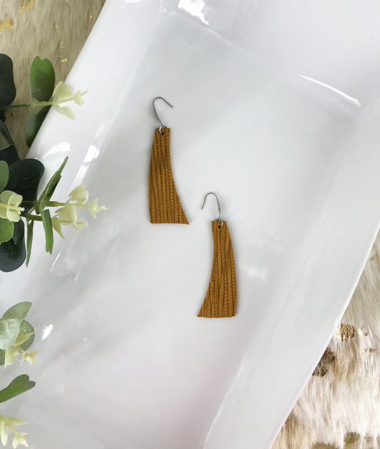 Dijon Mustard Leather Earrings - E19-1060