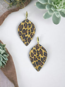 Baby Cheetah Cork Leather Earrings - E19-1065
