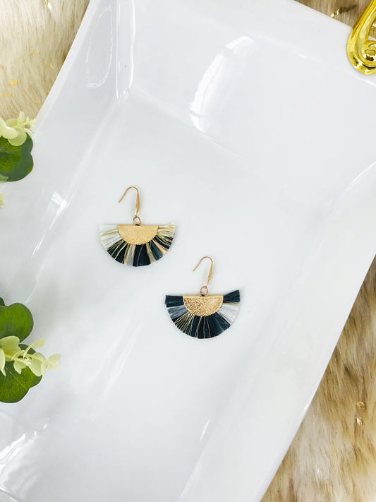 Multi Color Fan Shaped Tassel Earrings - E19-1080