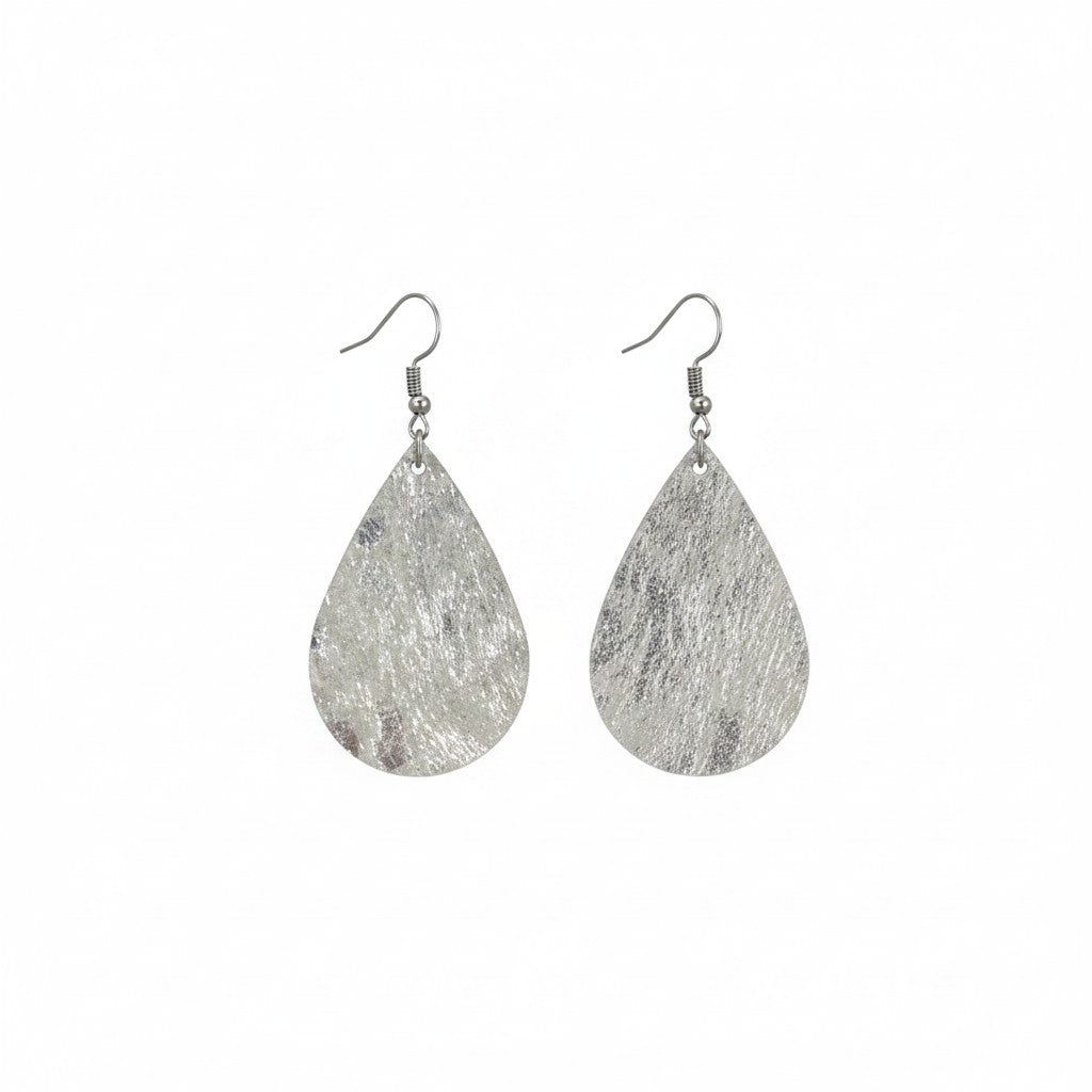Silver Mist Teardrop Earrings