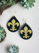 Load image into Gallery viewer, Saint&#39;s Themed Leather Earrings - E19-1126