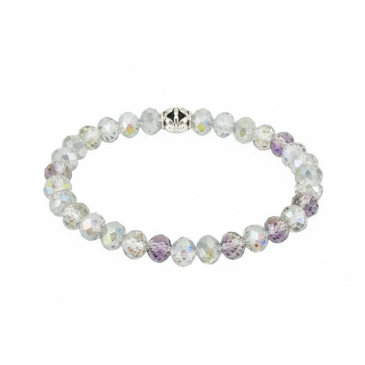 Multi-Color AB Glass Bead Stretch Bracelet