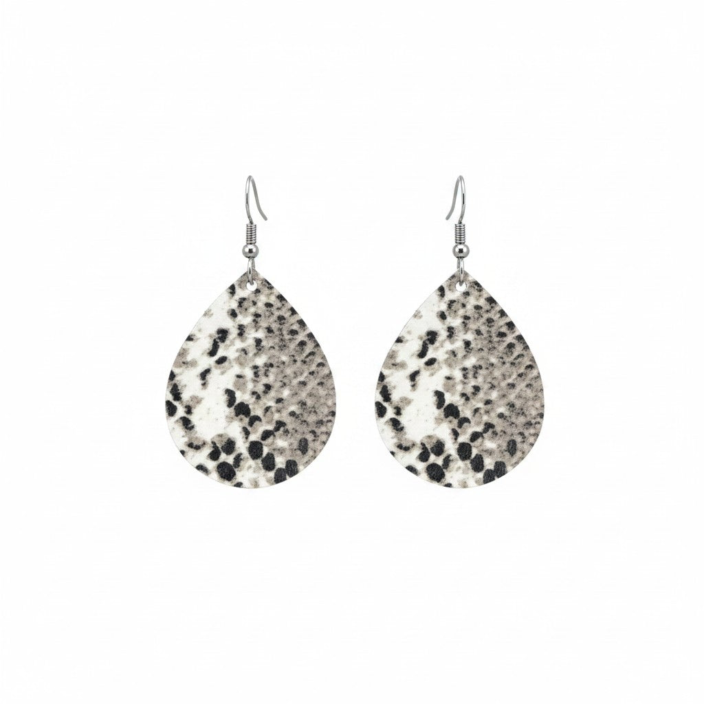 Natural Snake Leather Earrings