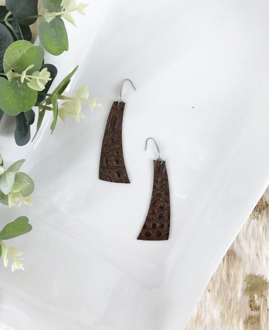 Alligator Leather Earrings - E19-1176