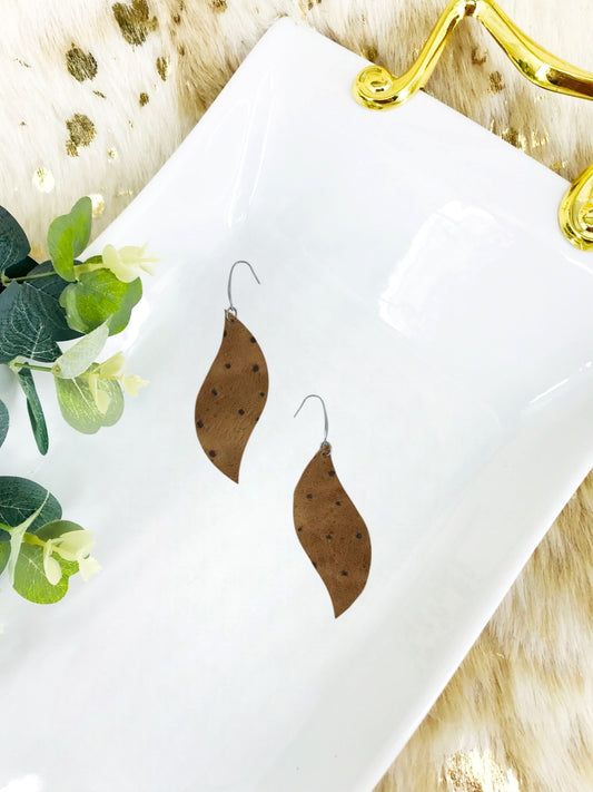 Ostrich Leather Earrings - E19-1241