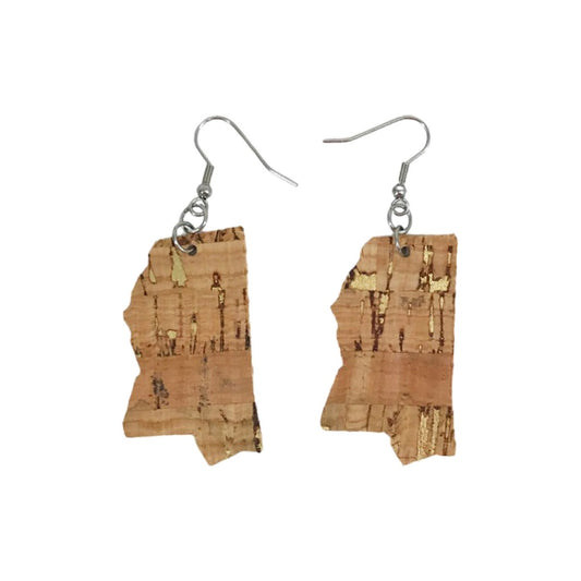 Golden Mississippi Cork Earrings