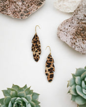 Load image into Gallery viewer, Banana Leopard Print Leather Earrings - E19-1366