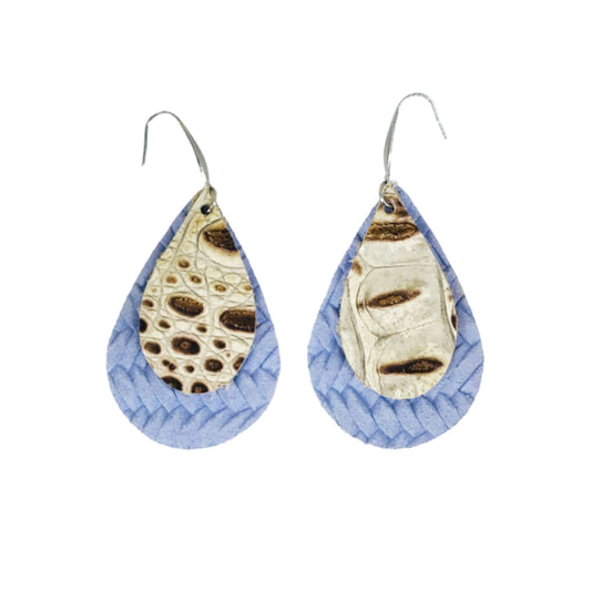 Lavender Haze Layered Teardrop Earrings