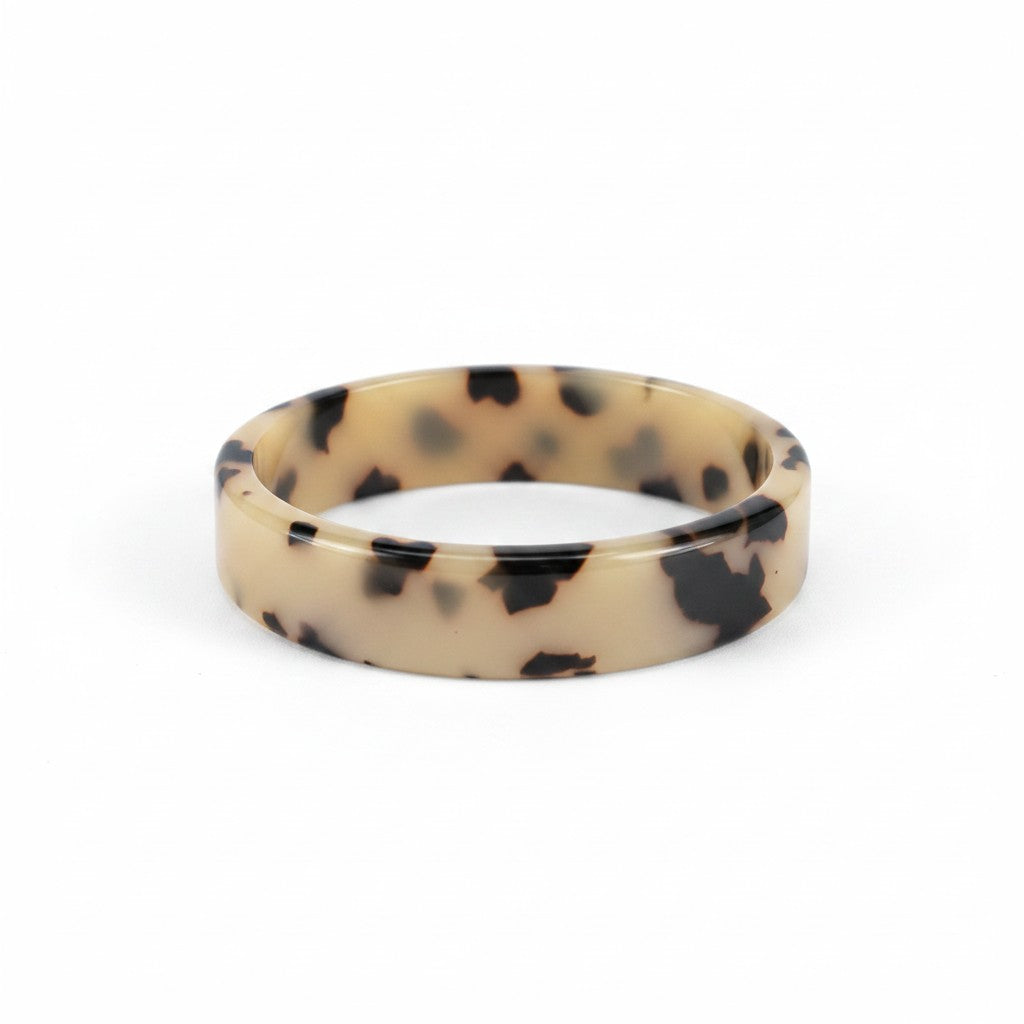 Leopard Pattern Resin Cuff Bracelet