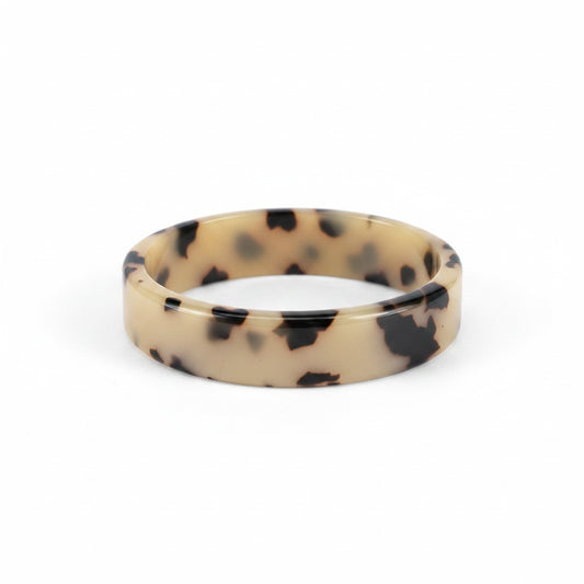 Leopard Pattern Resin Cuff Bracelet