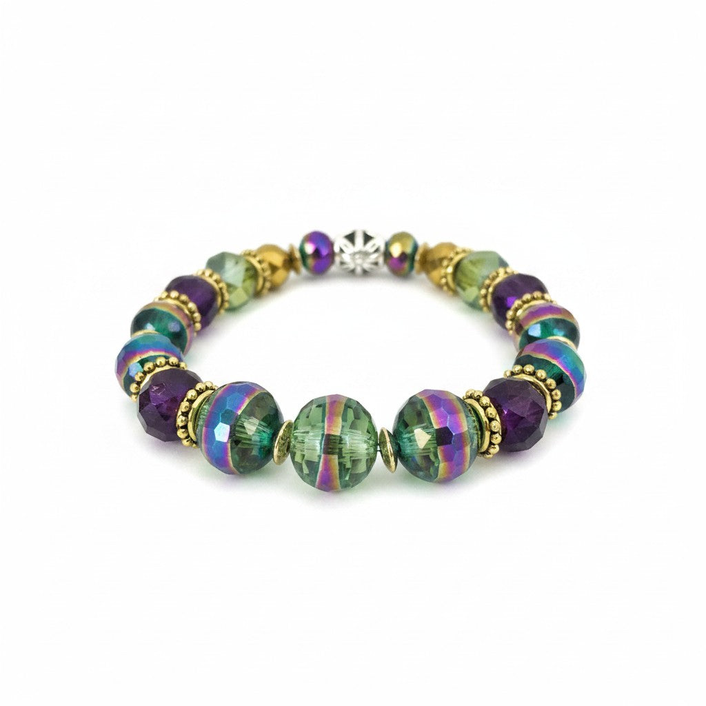 Jewel Tone Glass Bracelet