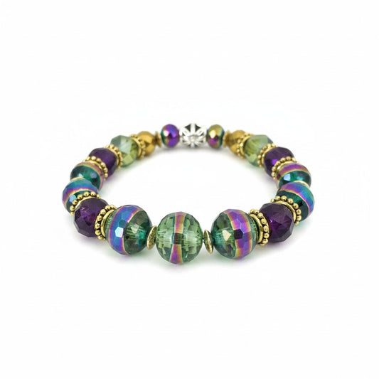 Jewel Tone Glass Bracelet
