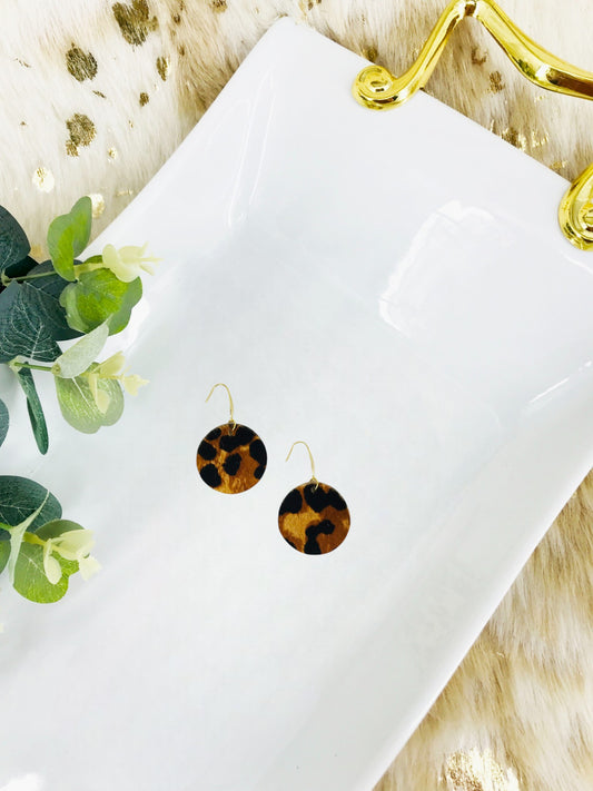 Hair on Leather Earrings - E19-1445