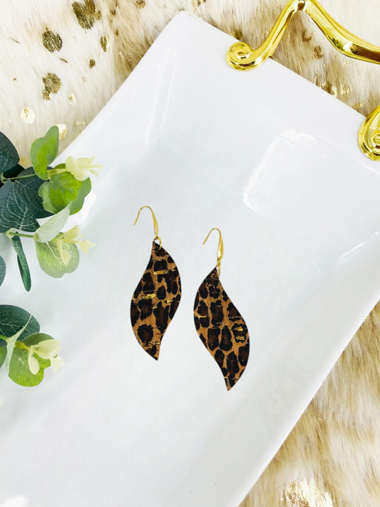 Baby Cheetah Genuine Cork Leather Earrings - E19-1448